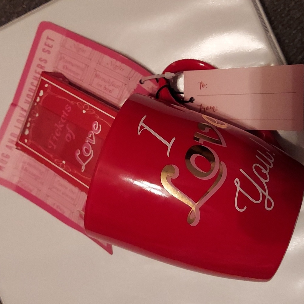 I Love You Mug & Vouchers Set